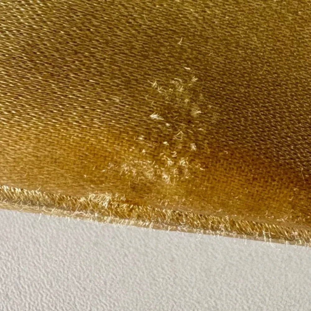 ♾️Vintage Bienen Davis Gold Satin Evening Bag Twisted Metal Handle Frame Purse♾️ - Picture 7 of 13